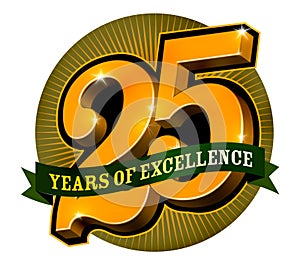 Logo design for 25 years of excellence photo