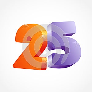 25 years anniversary 3D logo