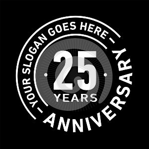 25 Years Anniversary Celebration Design Template. Anniversary vector and illustration. Twenty five years logo.