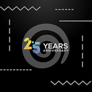 25 Years Anniversary Gradient Number Vector Design