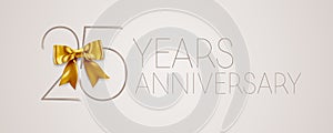 25 years anniversary vector icon, symbol, logo. Graphic background or card