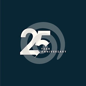 25 Years Anniversary Vector Template Design Illustration