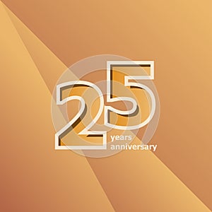 25 Years Anniversary Vector Template Design Illustration