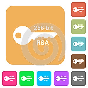 256 bit rsa encryption rounded square flat icons