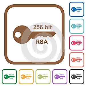 256 bit rsa encryption simple icons