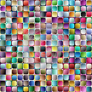 256 pieces colorful rounded square icon background set. Empty, blank labels, tags, banners, buttons. Gradient color square