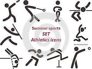 2562 - Set of athletics icons