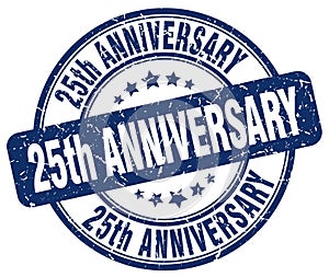 25th anniversary blue stamp