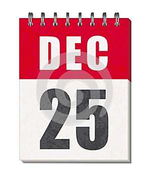 25th december calendar page icon. Merry christmas !