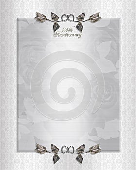 25th silver Anniversary Invitation