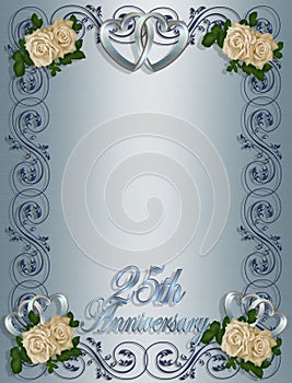 25th Wedding Anniversary Invitation