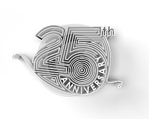 25th Years Anniversary Celebration 3D Rendring