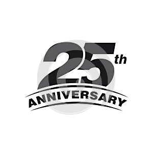 25th Years Anniversary Celebration Icon Vector Logo Design Template