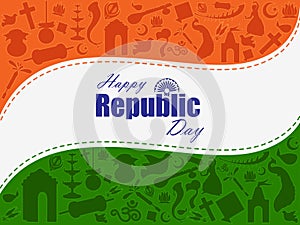 26 January Happy Republic Day of India background