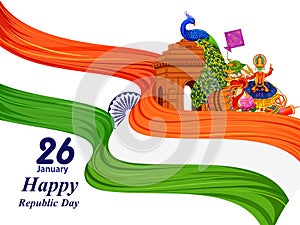 26 January Happy Republic Day of India background