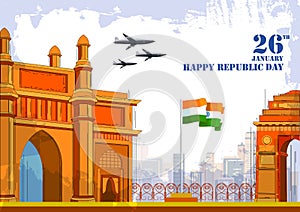 26 January Happy Republic Day of India background