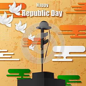 26 January Happy Republic Day of India background