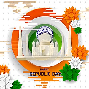 26 January Happy Republic Day of India background