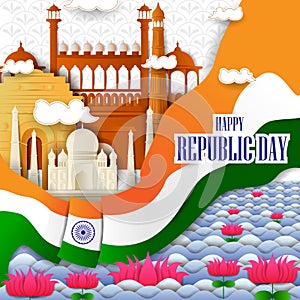 26 January Happy Republic Day of India background