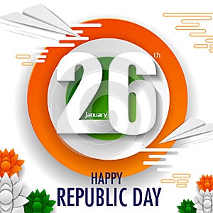 26 January Happy Republic Day of India background