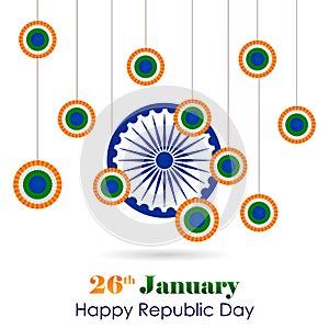 26 January Happy Republic Day of India background