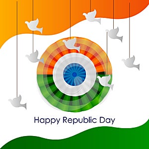 26 January Happy Republic Day of India background