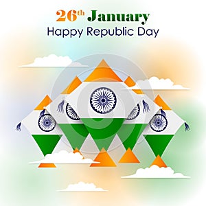 26 January Happy Republic Day of India background