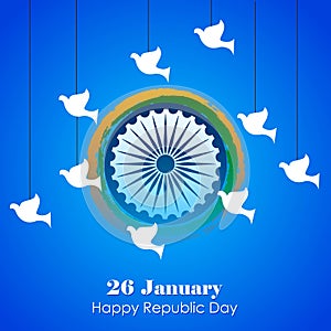 26 January Happy Republic Day of India background