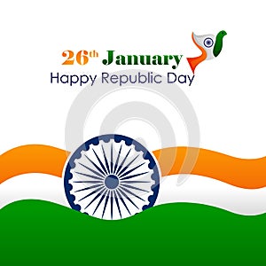 26 January Happy Republic Day of India background