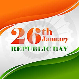 26 January Happy Republic Day of India background