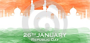 26 January Happy Republic Day of India background