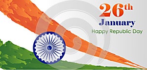 26 January Happy Republic Day of India background