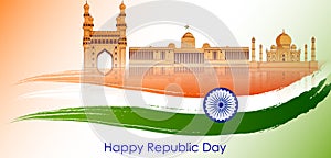 26 January Happy Republic Day of India background