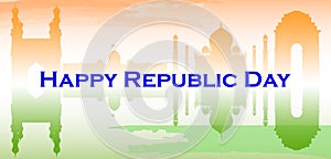 26 January Happy Republic Day of India background