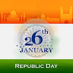 26 January Happy Republic Day of India background