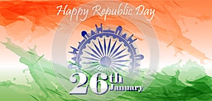 26 January Happy Republic Day of India background