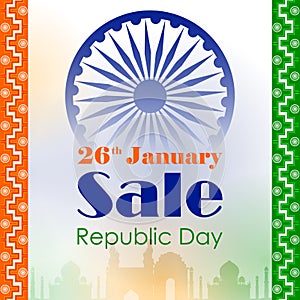 26 January Happy Republic Day of India background