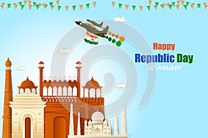 26 January Happy Republic Day of India background