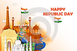 26 January Happy Republic Day of India background