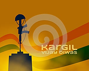 26th july kargil victory day background with war memorial theme