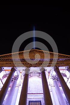 26th October 2019 - `The light beam` seen from Pantheon, tribute to New York Twin Towers after the September 11th tragedy