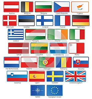 27 EU flag buttons plus NATO and EU