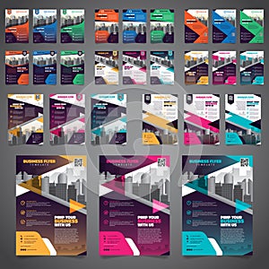 27 Set of Business Brochure Flyer Design Layout Template - Vector Eps10.