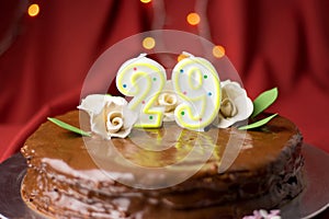 29th birthday cake decorated with edible roses