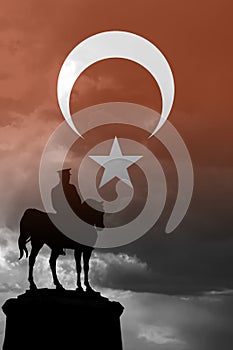 29th october republic day of Turkey or cumhuriyet bayrami vertical photo