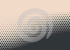 2D Abstract Geometric Wave Hex Halftone Pattern