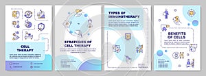 2D brochure with cell therapy gradient icons