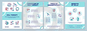 2D creative brochure with cell therapy line icons