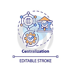 2D customizable centralization line icon concept