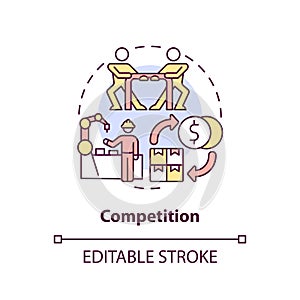 2D customizable competition line icon concept